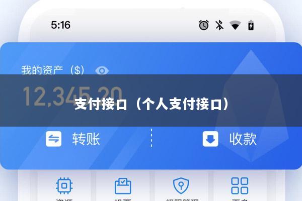支付接口(个人支付接口)