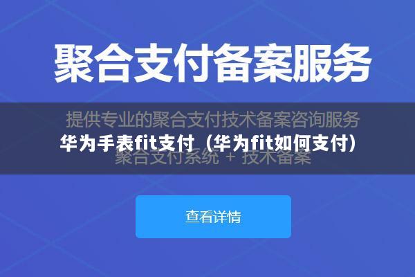 华为手表fit支付(华为fit如何支付)