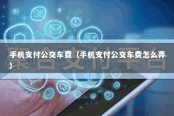 手机支付公交车费(手机支付公交车费怎么弄)