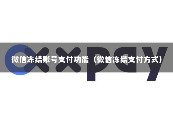 微信冻结账号支付功能(微信冻结支付方式)