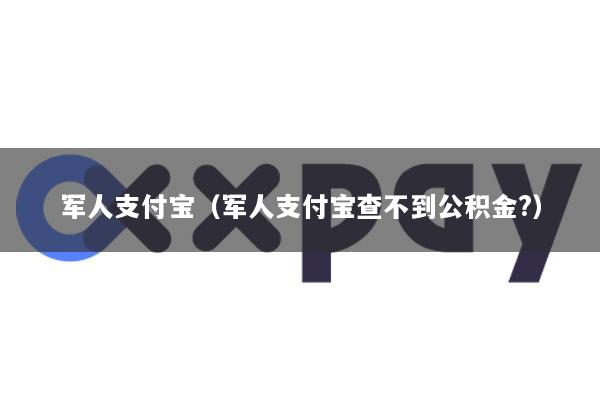军人支付宝(军人支付宝查不到公积金?)