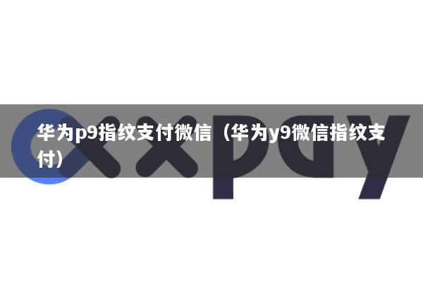 华为p9指纹支付微信(华为y9微信指纹支付)