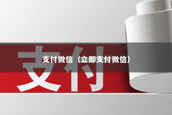 支付微信(立即支付微信)
