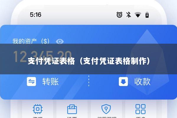 支付凭证表格(支付凭证表格制作)