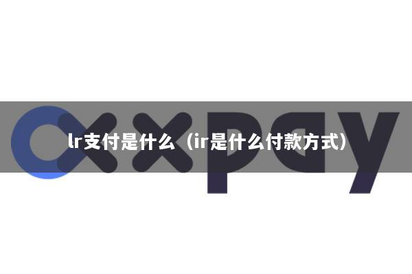 lr支付是什么(ir是什么付款方式)