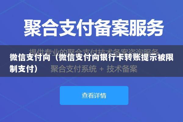 微信支付向(微信支付向银行卡转账提示被限制支付)