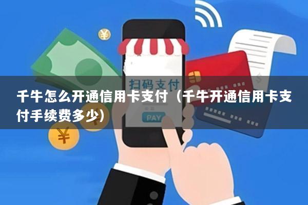 千牛怎么开通信用卡支付(千牛开通信用卡支付手续费多少)