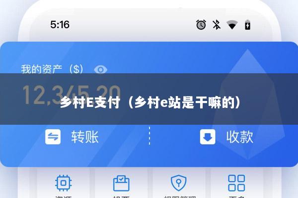 乡村E支付(乡村e站是干嘛的)