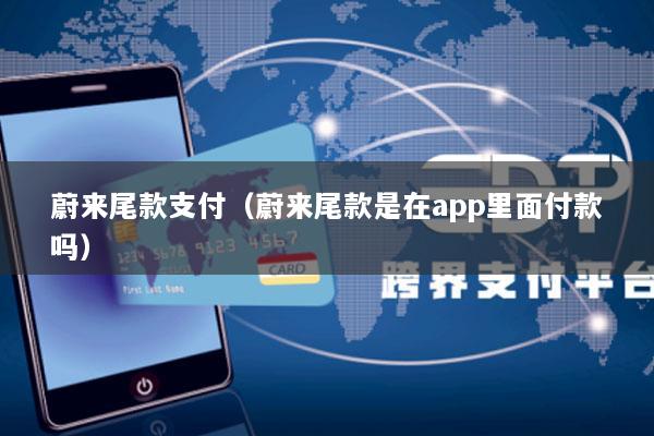 蔚来尾款支付(蔚来尾款是在app里面付款吗)